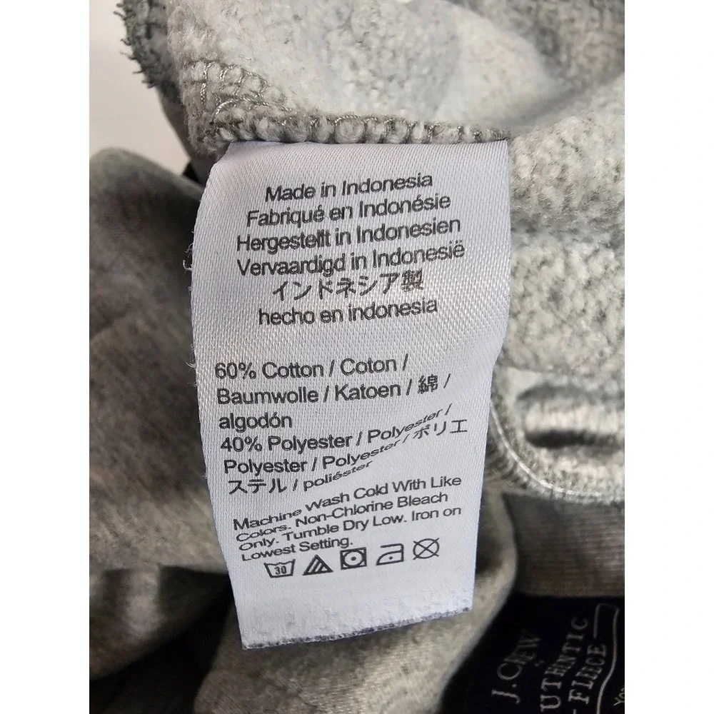 J Crew Men's Authentic Fleece Jogger Sweatpants Size Large Gray Drawstring Comfy